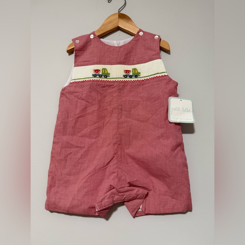 NWT Petit Bebe Smocked Romper